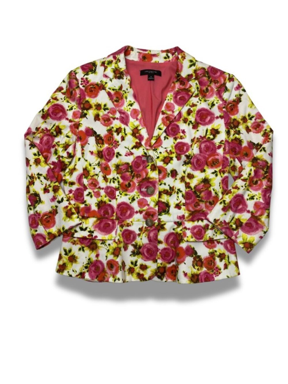 Ann Taylor Floral Blazer Jacket Size 4